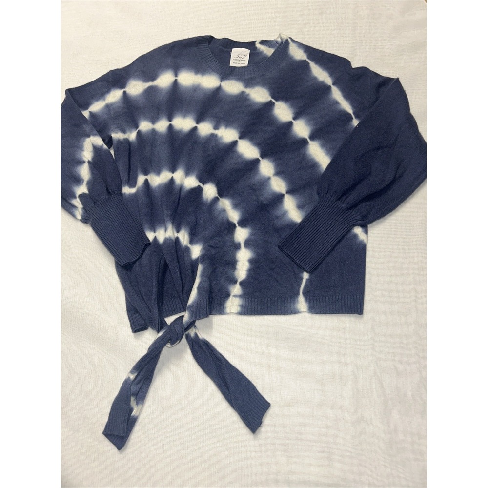 Cinq‎ a Sept Clerisa Blue Tie Dye Pullover Sweater Size Small Wool Cashmere